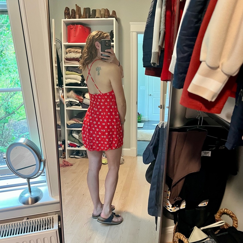 Zara Red Floral Mini Dress